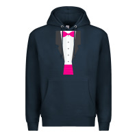 Navy pink tux tuxedo Premium Hoodie - linhVisuals