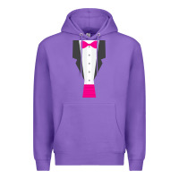 Purple pink tux tuxedo Premium Hoodie - linhVisuals