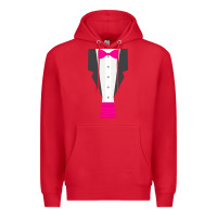 Red pink tux tuxedo Premium Hoodie - linhVisuals