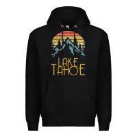 Black vintage lake tahoe california nevada retro t shirt Premium Hoodie - linhVisuals