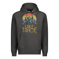 Charcoal Heather vintage lake tahoe california nevada retro t shirt Premium Hoodie - linhVisuals