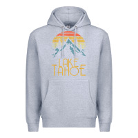 Heather Grey vintage lake tahoe california nevada retro t shirt Premium Hoodie - linhVisuals