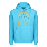 Ocean Blue vintage lake tahoe california nevada retro t shirt Premium Hoodie - linhVisuals
