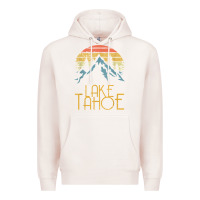 Pale Pink vintage lake tahoe california nevada retro t shirt Premium Hoodie - linhVisuals