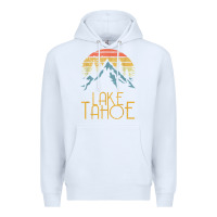 White vintage lake tahoe california nevada retro t shirt Premium Hoodie - linhVisuals