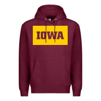 Burgundy University of Iowa, UIowa, Iowa, apparel Premium Hoodie - linhVisuals