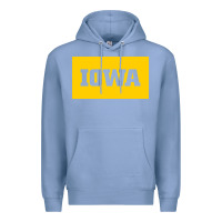 Colony Blue University of Iowa, UIowa, Iowa, apparel Premium Hoodie - linhVisuals