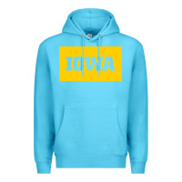 Ocean Blue University of Iowa, UIowa, Iowa, apparel Premium Hoodie - linhVisuals