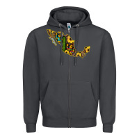 Smoke Guerrero Mexico Serape Cactus Sunflower Map Zipper Hoodie - RanaPortraitStore