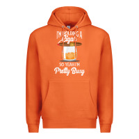 Carrot cigar smoking tshirt smoking whiskey drinking dad tee gift Premium Hoodie - linhVisuals