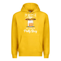 Lemon cigar smoking tshirt smoking whiskey drinking dad tee gift Premium Hoodie - linhVisuals