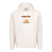 Pale Pink cigar smoking tshirt smoking whiskey drinking dad tee gift Premium Hoodie - linhVisuals