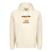 Sandshell cigar smoking tshirt smoking whiskey drinking dad tee gift Premium Hoodie - linhVisuals