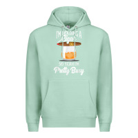 Seafoam cigar smoking tshirt smoking whiskey drinking dad tee gift Premium Hoodie - linhVisuals