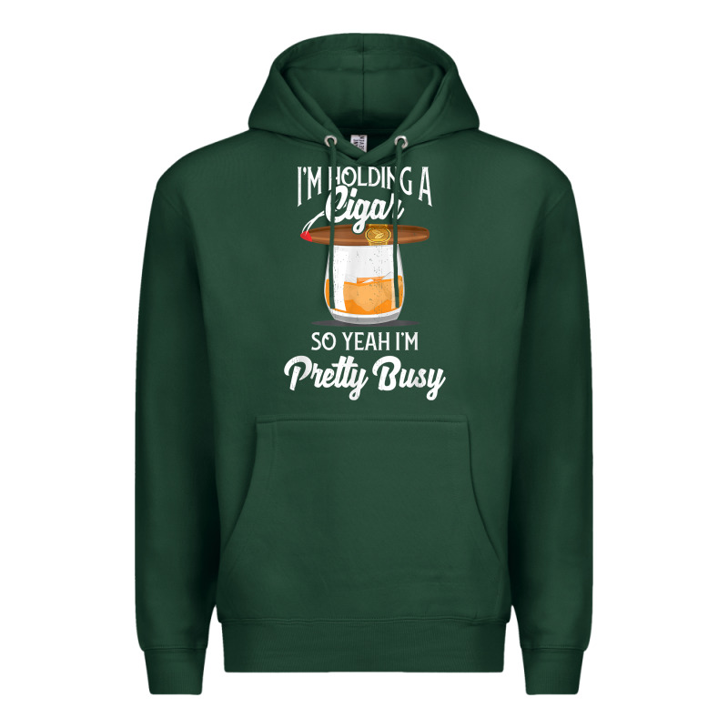 Cigar Smoking Tshirt Smoking Whiskey Drinking Dad Tee Gift Premium Hoodie by linhVisuals | Teevron