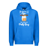 True Royal cigar smoking tshirt smoking whiskey drinking dad tee gift Premium Hoodie - linhVisuals