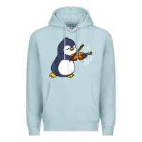 Blue Mist penguin playing violin animal Premium Hoodie - linhVisuals