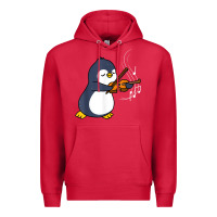 Cardinal penguin playing violin animal Premium Hoodie - linhVisuals