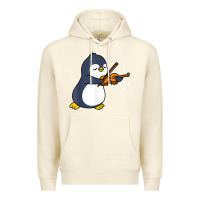 Sandshell penguin playing violin animal Premium Hoodie - linhVisuals