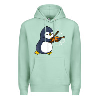 Seafoam penguin playing violin animal Premium Hoodie - linhVisuals
