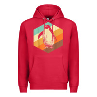 Cardinal penguin retro vintage style penguin Premium Hoodie - linhVisuals
