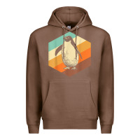 Chestnut penguin retro vintage style penguin Premium Hoodie - linhVisuals