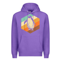 Purple penguin retro vintage style penguin Premium Hoodie - linhVisuals