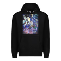 Black spaceship earth mural Premium Hoodie - linhVisuals