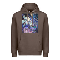Coffee spaceship earth mural Premium Hoodie - linhVisuals