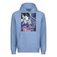 Colony Blue spaceship earth mural Premium Hoodie - linhVisuals