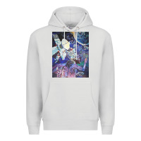 Dove Grey spaceship earth mural Premium Hoodie - linhVisuals