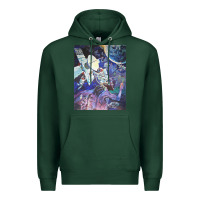 Sports Green spaceship earth mural Premium Hoodie - linhVisuals