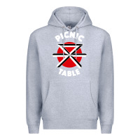 Heather Grey picnic table parody Premium Hoodie - linhVisuals
