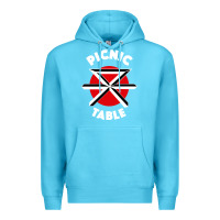 Ocean Blue picnic table parody Premium Hoodie - linhVisuals