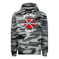 Slate Camo picnic table parody Premium Hoodie - linhVisuals