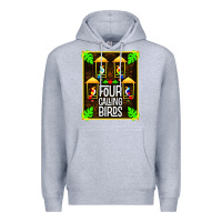 Heather Grey four calling birds Premium Hoodie - linhVisuals