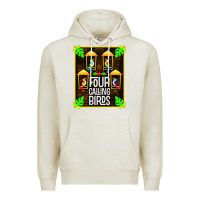 Oatmeal Heather four calling birds Premium Hoodie - linhVisuals