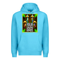 Ocean Blue four calling birds Premium Hoodie - linhVisuals