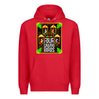 Red four calling birds Premium Hoodie - linhVisuals