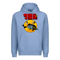 Colony Blue heckle and jeckle Premium Hoodie - linhVisuals