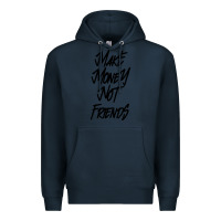 Navy make money not friends Premium Hoodie - linhVisuals
