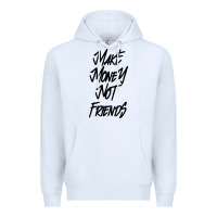 White make money not friends Premium Hoodie - linhVisuals