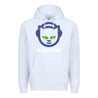 White napster Premium Hoodie - linhVisuals