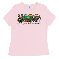 Peace Love Largemouth Bass Ladies Tee | Teevron