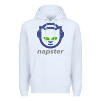 White napster Premium Hoodie - linhVisuals