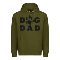 Army Green dog dad classic design paw gift t shirt Premium Hoodie - linhVisuals