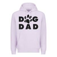 Lilac dog dad classic design paw gift t shirt Premium Hoodie - linhVisuals