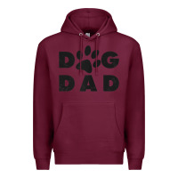 Burgundy dog dad classic design paw gift t shirt Premium Hoodie - linhVisuals