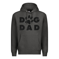 Charcoal Heather dog dad classic design paw gift t shirt Premium Hoodie - linhVisuals
