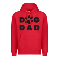 Red dog dad classic design paw gift t shirt Premium Hoodie - linhVisuals
